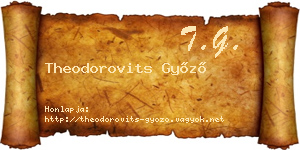 Theodorovits Győző névjegykártya